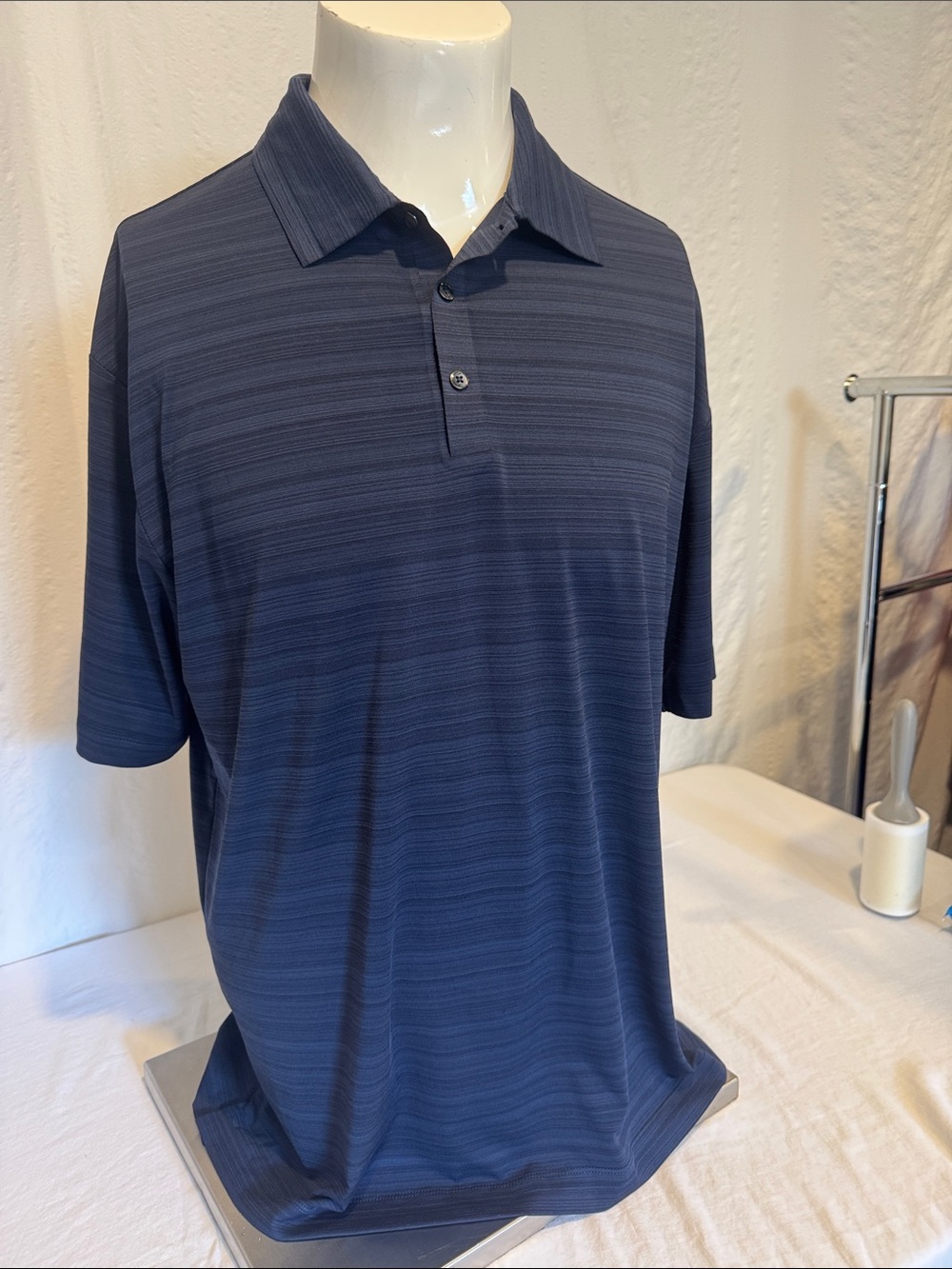 Nike Golf Men's Navy Horizontal-Stripe Polo Shirt
